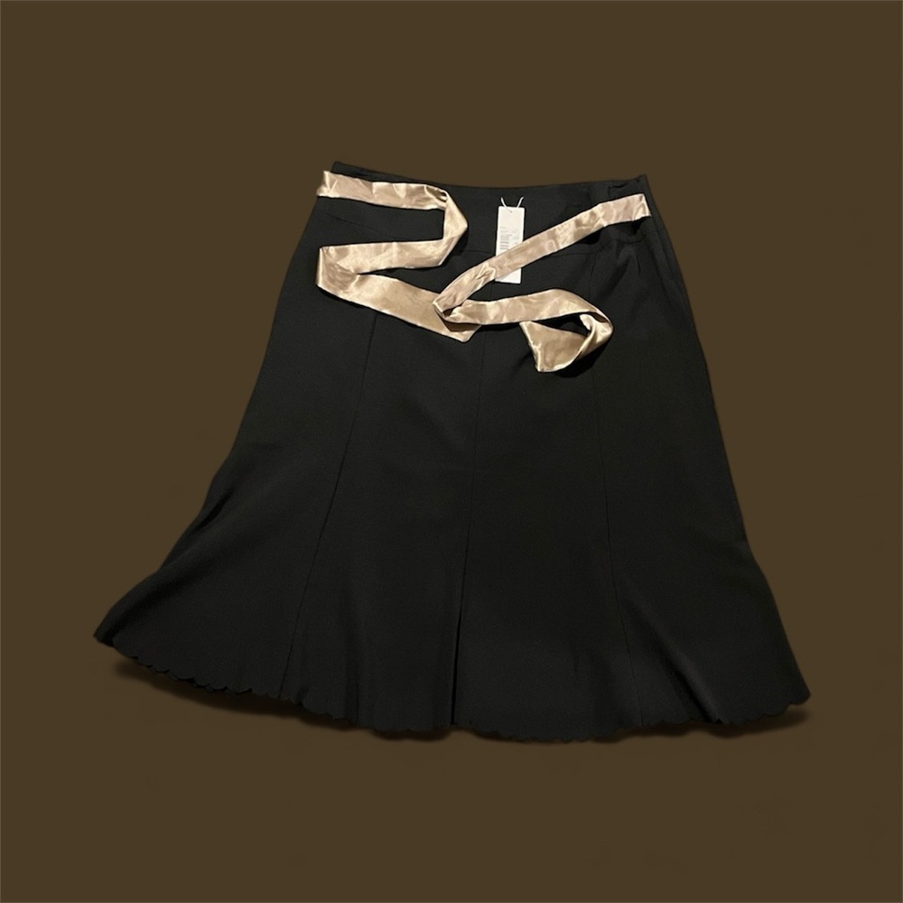 💃NEW Chic Black and Gold A-Line Skirt - Picture 7 of 9